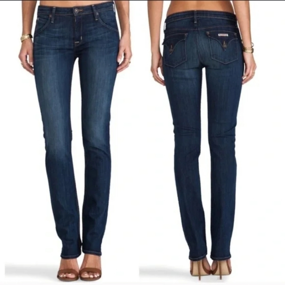 Hudson Carly Midrise Straight Leg Jeans Size 24